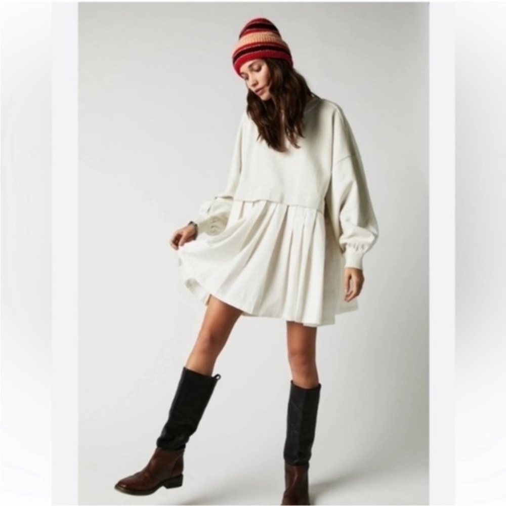 Free People Eleanor Sweatshirt Tunic Dress